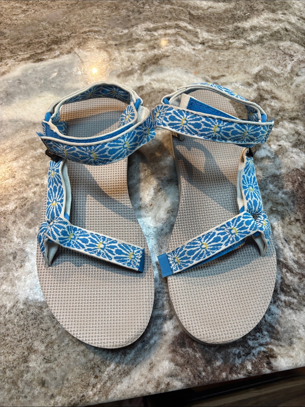 Teva Women’s Blue Floral Strap Sandals